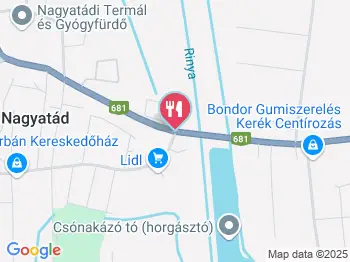 Tóparti Csárda Nagyatád a térképen