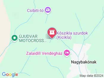 Kőszikla-szurdok Nagybakónak a térképen