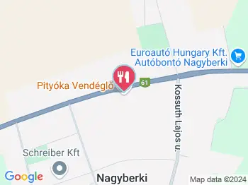 Pityóka Vendéglő Nagyberki a térképen
