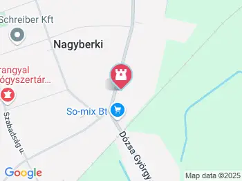 Schmidegg-Vigyázó kastély Nagyberki a térképen