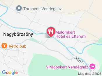 Malomkert Hotel étterme Nagybörzsöny a térképen
