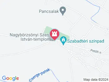 Szent István templom Nagybörzsöny a térképen