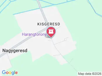 Harangtorony Nagygeresd a térképen