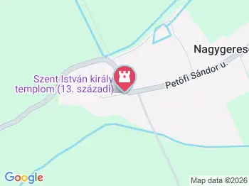 Szent István király templom Nagygeresd a térképen