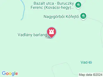 Vadlány barlang Nagygörbő a térképen