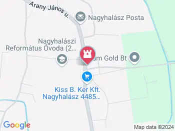 Csuha-Kállay Kúria Nagyhalász a térképen