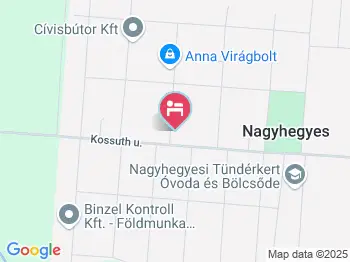 Erzsébet Vendégház Nagyhegyes a térképen