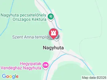 Dérföldi-forrás Nagyhuta a térképen