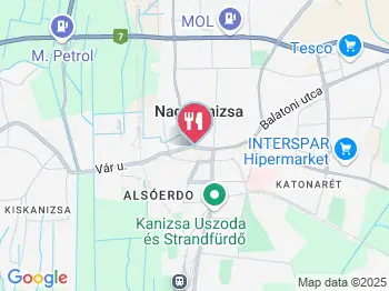 Hotel Centrál Étterem Nagykanizsa a térképen