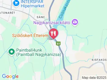 Szőlőskert Fogadó étterme Nagykanizsa a térképen