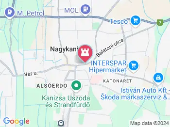 Vidra Vízitúra Nagykanizsa a térképen