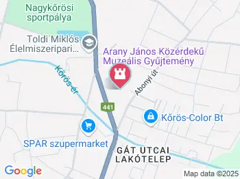 Bor-Kalán nemzetségfő Nagykőrös a térképen