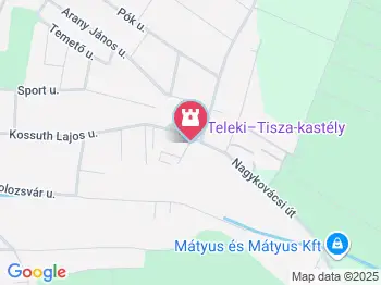 Teleki-Tisza-kastély Nagykovácsi a térképen