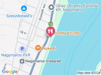 Danu Bár Nagymaros a térképen