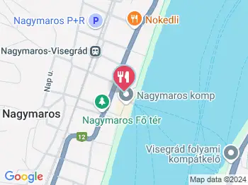 Dunakanyar Kertbüfé Nagymaros a térképen