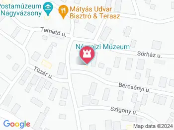 Szabadtéri Néprajzi Múzeum Nagyvázsony a térképen