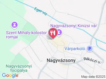 Várcsárda Étterem Nagyvázsony a térképen