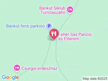 Fehér Sas Panzió Bánkút étterme Nagyvisnyó a térképen