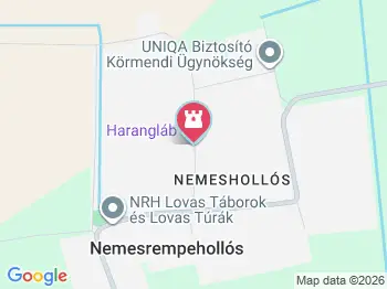 Harangláb Nemesrempehollós a térképen