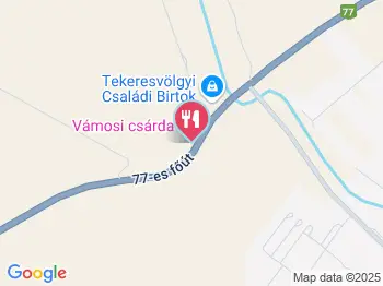 Vámosi Csárda Nemesvámos a térképen