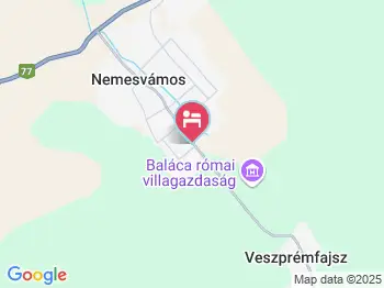 Vámosi Vendégház Nemesvámos a térképen