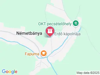 Erdő kápolnája Németbánya a térképen