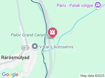 Páris-patak szurdokvölgye Nógrádszakál a térképen