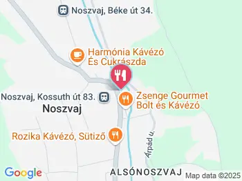 Kurta Kocsma Noszvaj a térképen
