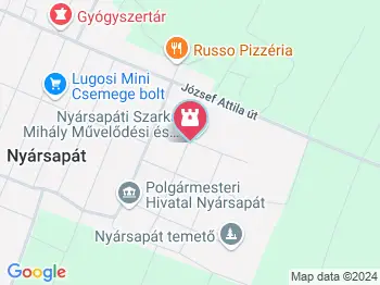 Szarka Mihály Közösségi Ház és Közérdekű Múzeumi Kiállítóhely Nyársapát a térképen