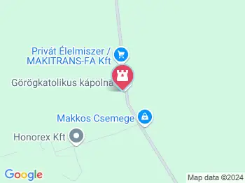 Görögkatolikus kápolna Nyíracsád a térképen