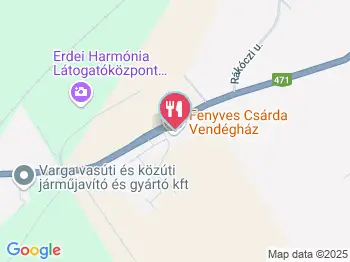 Fenyves Csárda Nyíradony a térképen