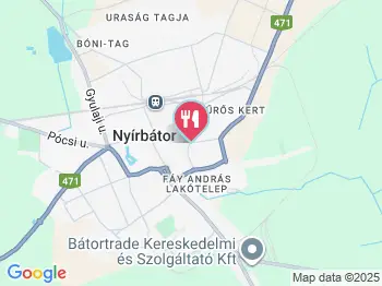 Báthory Várkastély Étterem Nyírbátor a térképen