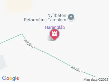 Fa harangtorony Nyírbátor a térképen