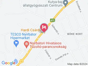 Hardi Hotel Nyírbátor a térképen