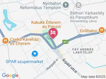 Kakukk Panzió Nyírbátor a térképen