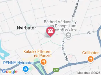 Nyírbátori református templom Nyírbátor a térképen