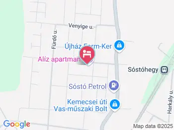 Aliz Apartman Nyíregyháza a térképen