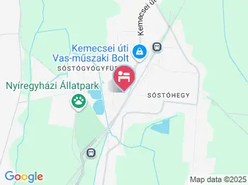 Csónak utcai Vendégház Nyíregyháza a térképen