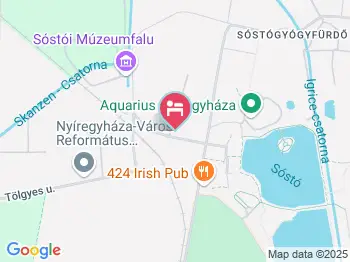 Erzsébet Szálloda Nyíregyháza a térképen