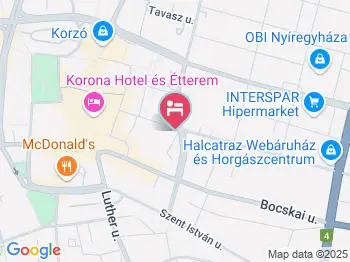 Europa Hotel Nyíregyháza a térképen