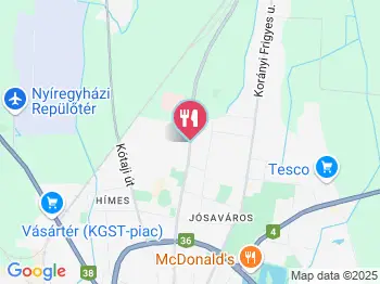 Hotel Continent Szálloda és Étterem Nyíregyháza a térképen