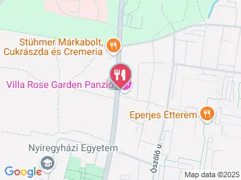 Hotel Continent Szálloda étterme Nyíregyháza a térképen