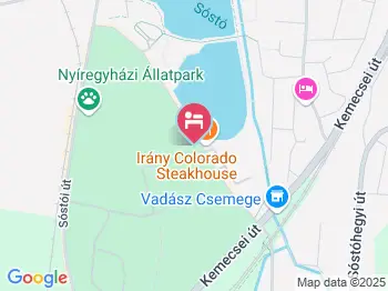 Hotel Dzsungel Nyíregyháza a térképen