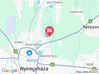 Hotel Pagony**** Wellness & Conference Nyíregyháza a térképen