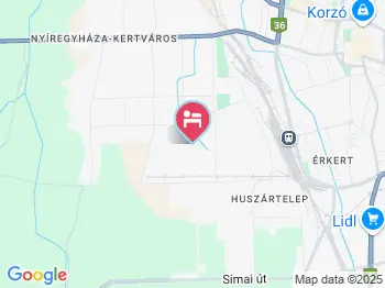 Hotel Pagony Nyíregyháza a térképen