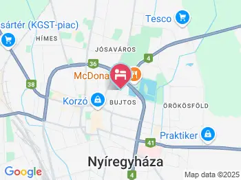 Jocó Panzió Nyíregyháza a térképen