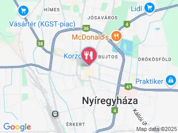 John's Pub & Restaurant Nyíregyháza a térképen