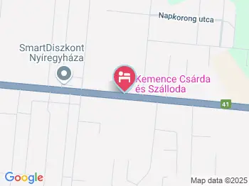 Kemence Panzió Nyíregyháza a térképen