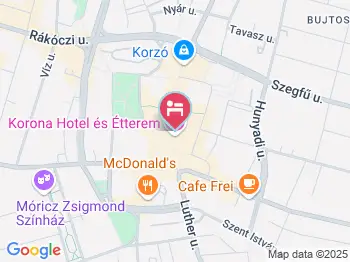 Korona Hotel Nyíregyháza a térképen