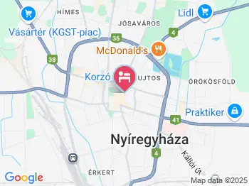 Krúdy Apartmanház Nyíregyháza a térképen